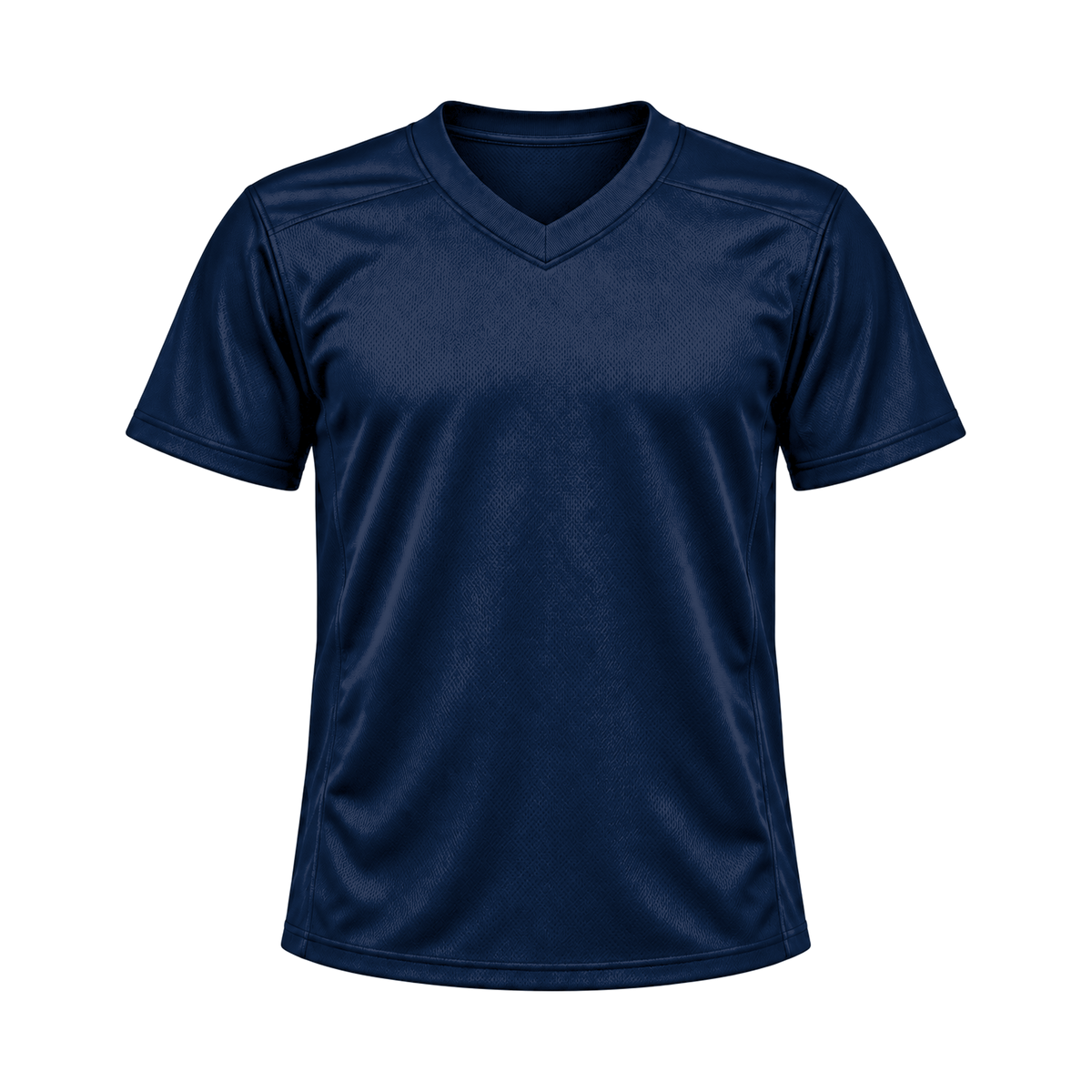 Navy Flag Football Jersey — front studio view, transparent background