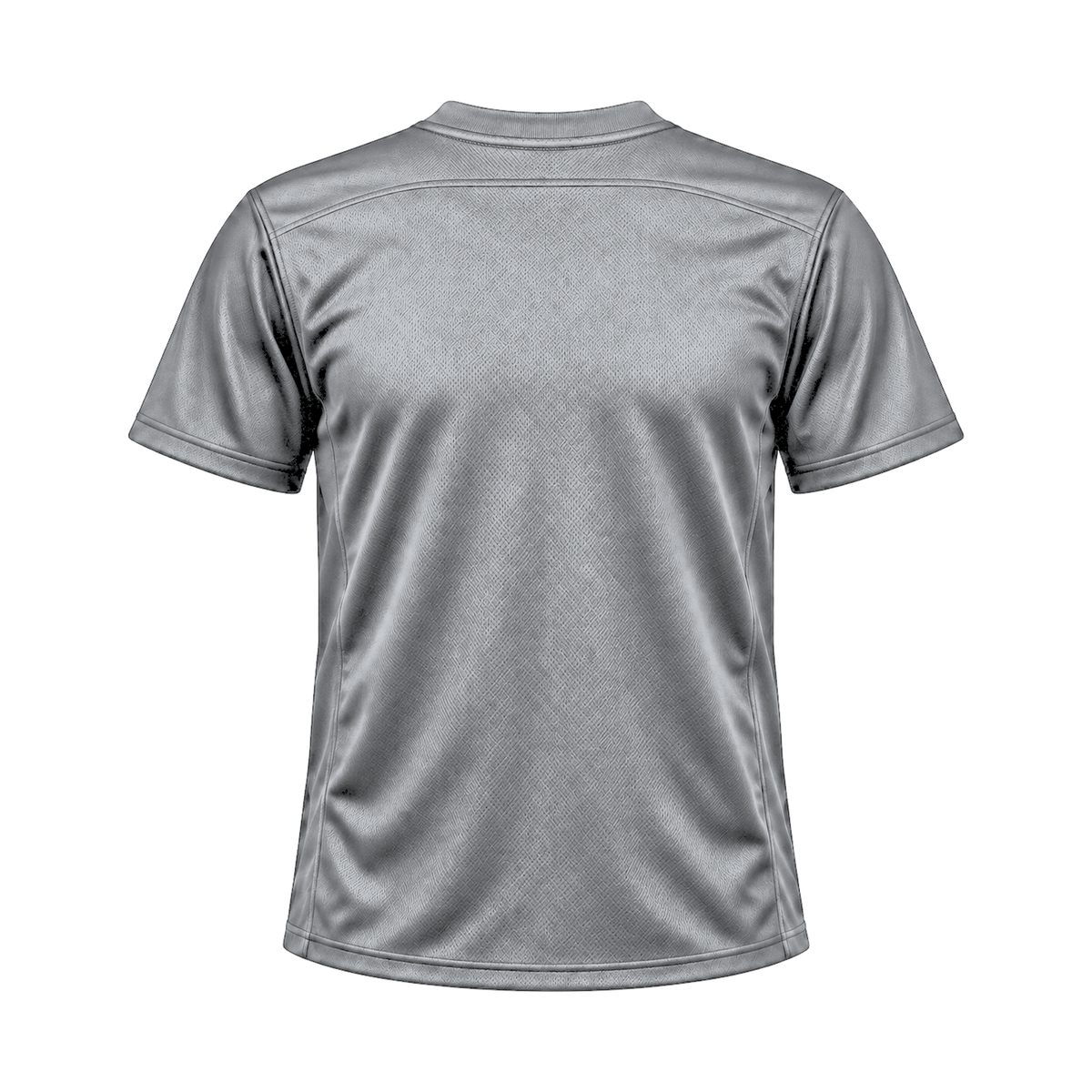 Silver Flag Football Jersey — back studio view, transparent background