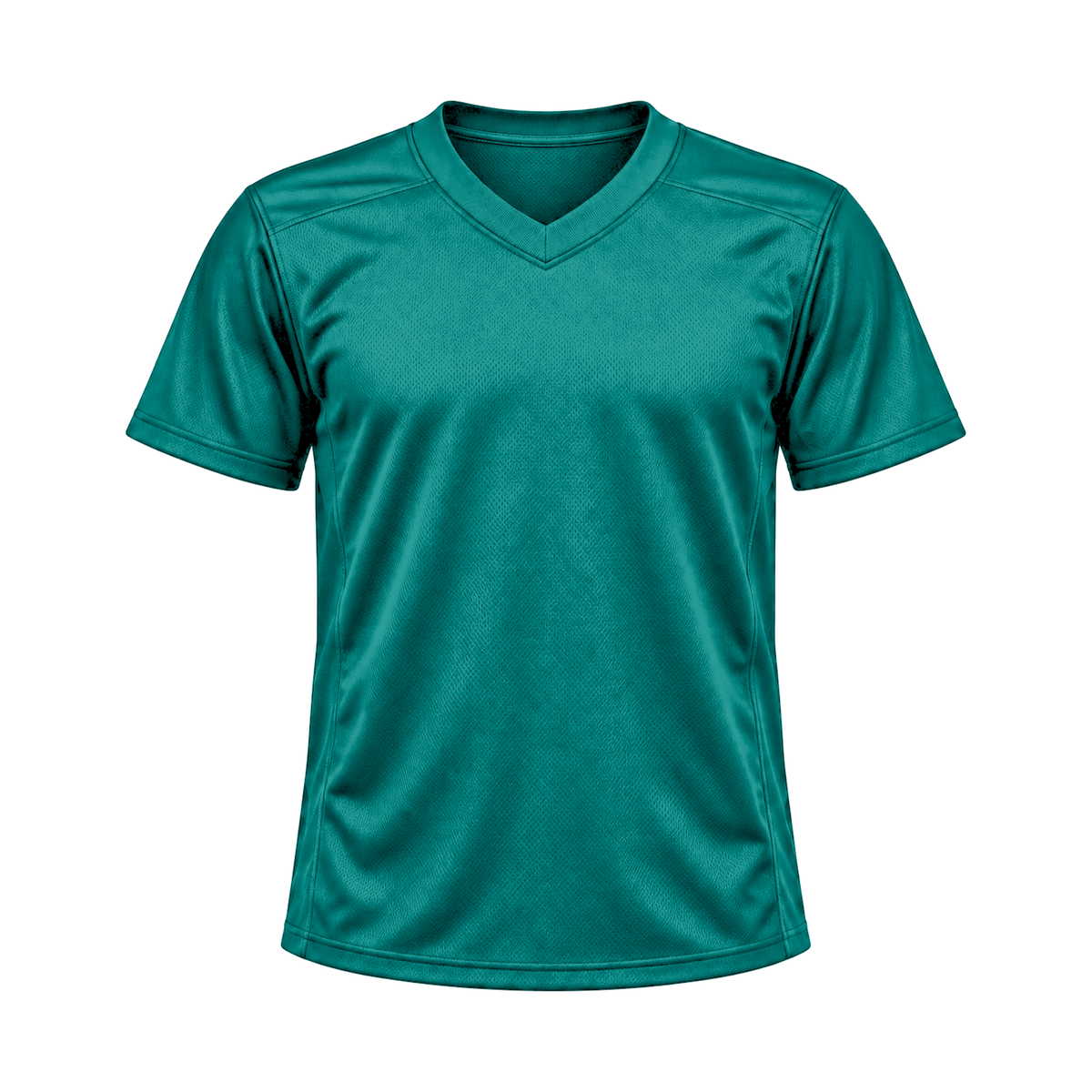 Teal Flag Football Jersey — front studio view, transparent background