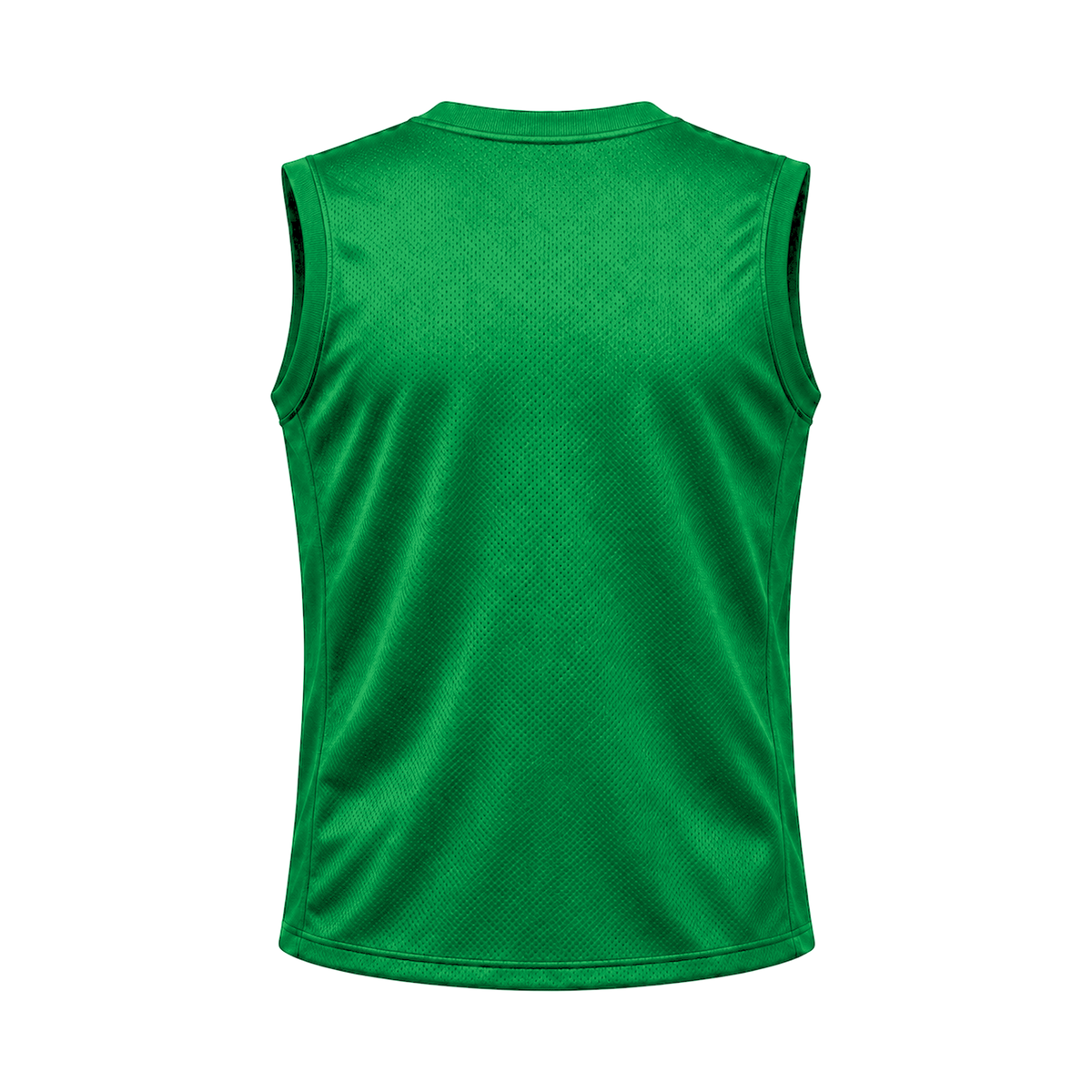 Kelly Green Sleeveless Flag Football Jersey — back studio view, transparent background