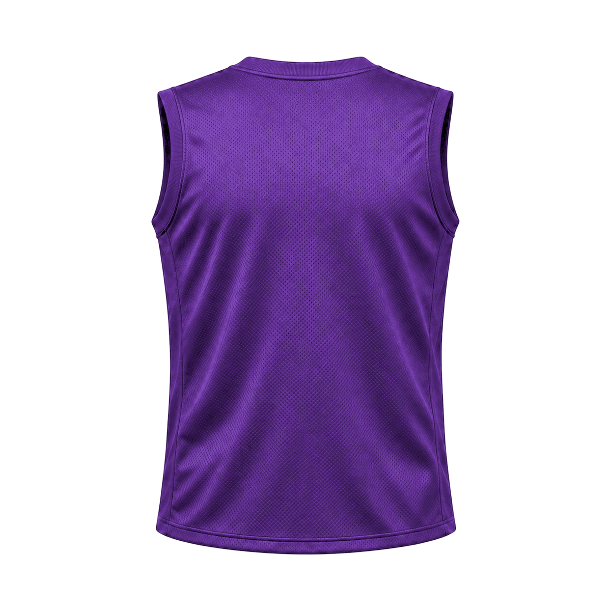 Purple Sleeveless Flag Football Jersey — back studio view, transparent background