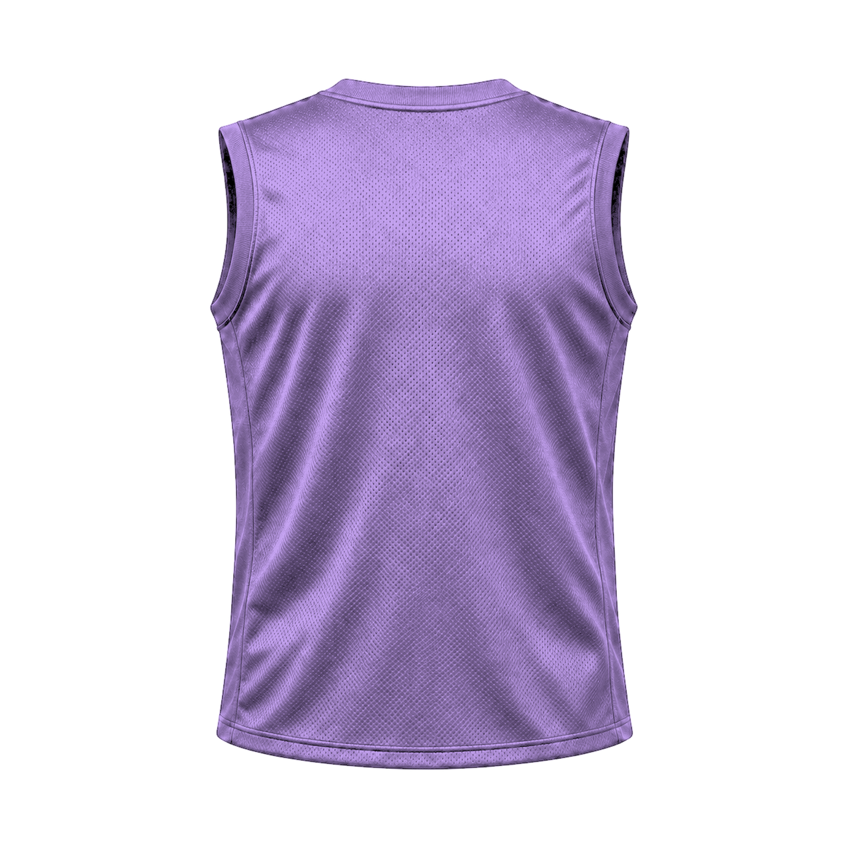 Lavender Sleeveless Flag Football Jersey — back studio view, transparent background