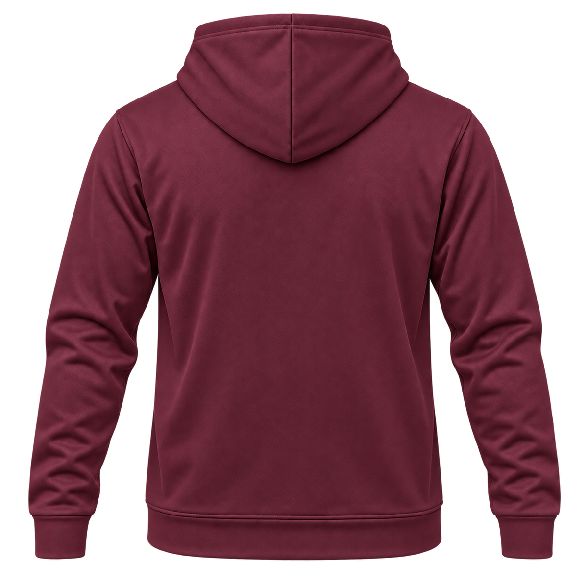 Custom Fully Sublimated Hoodie in Burgundy — Back