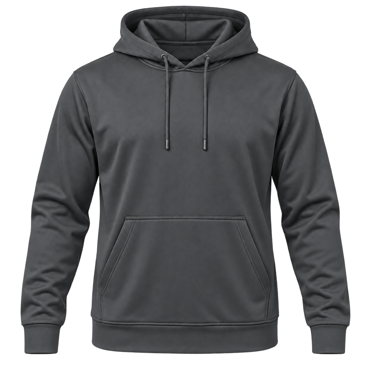 Custom Fully Sublimated Hoodie in Charcoal — Front