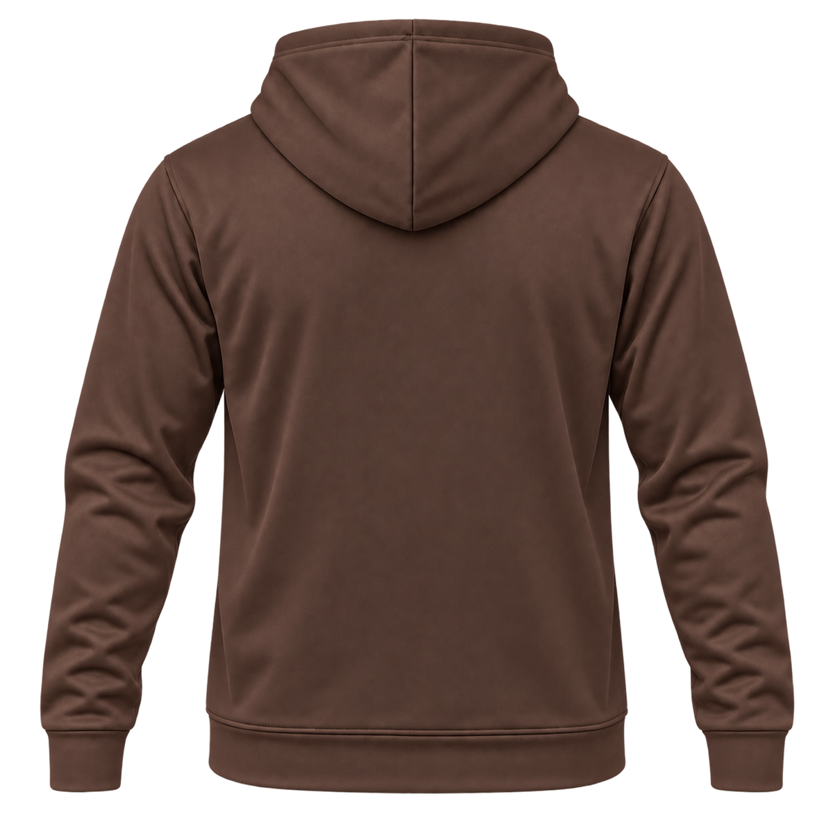 Custom Fully Sublimated Hoodie in Chocolate — Back