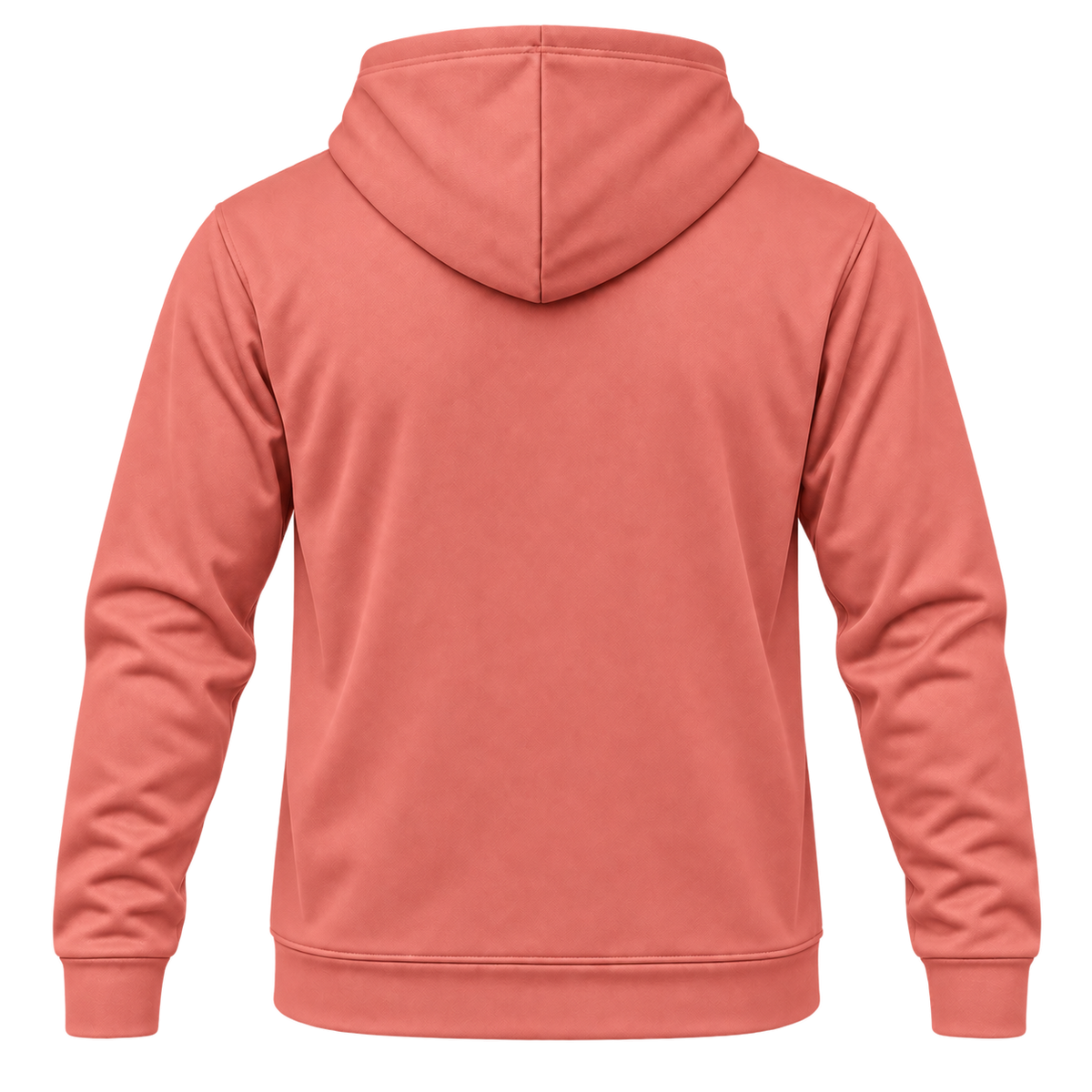 Custom Fully Sublimated Hoodie in Coral — Back