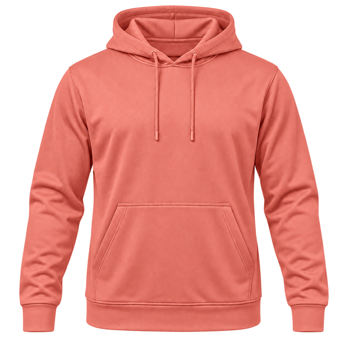 Custom Fully Sublimated Hoodie in Coral — Front