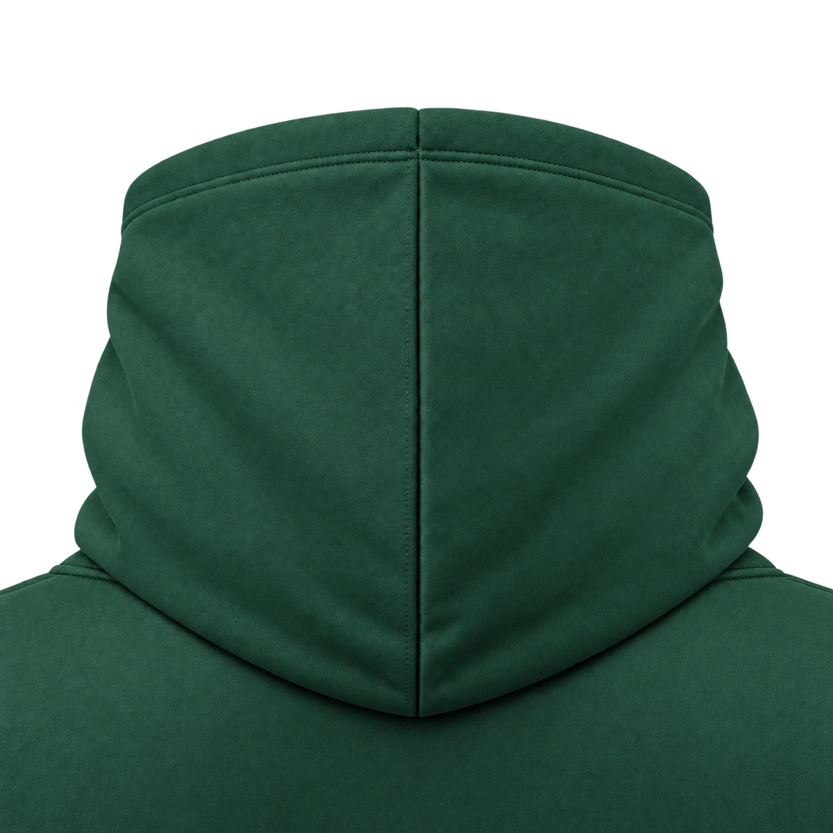 Custom Fully Sublimated Hoodie in Forest green — Hood detail