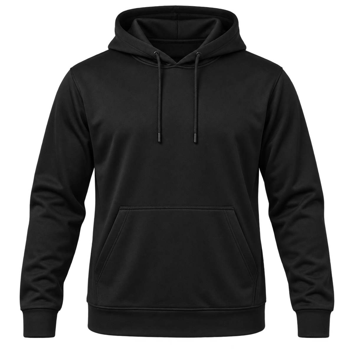 Custom Fully Sublimated Hoodie in jet black — Front