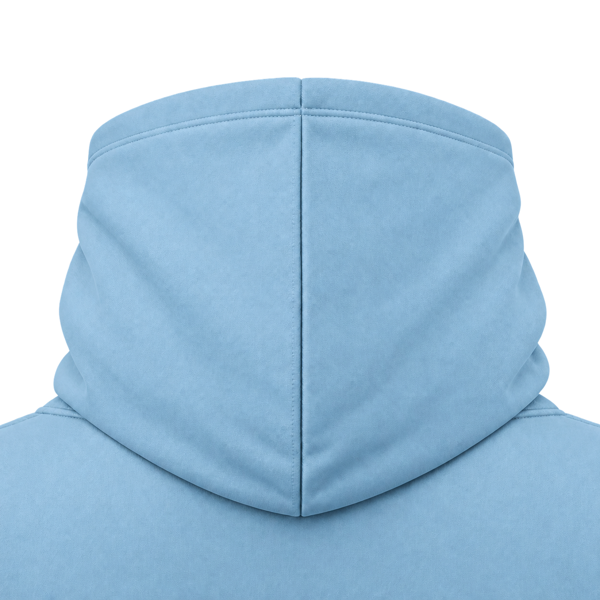 Custom Fully Sublimated Hoodie in Light blue — Hood detail