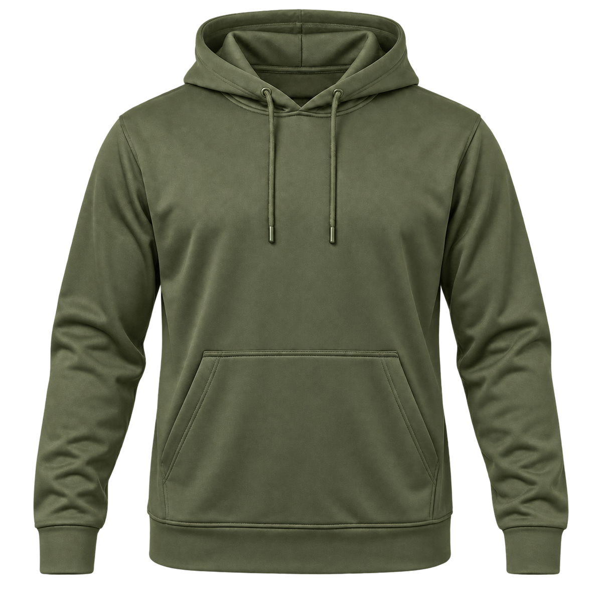 Custom Fully Sublimated Hoodie in Olive green — Front