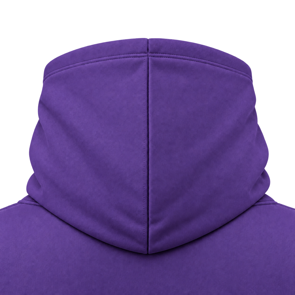 Custom Fully Sublimated Hoodie in Purple — Hood detail