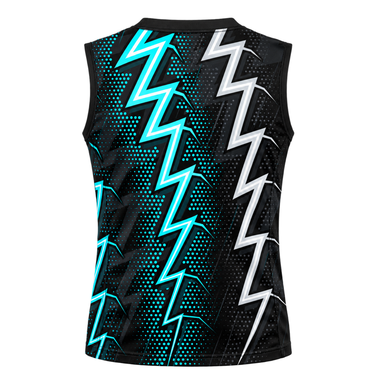 Voltage 7-on-7 Football Jersey — back view on transparent background