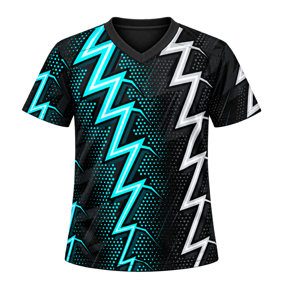 Voltage Flag Football Jersey — front view on transparent background